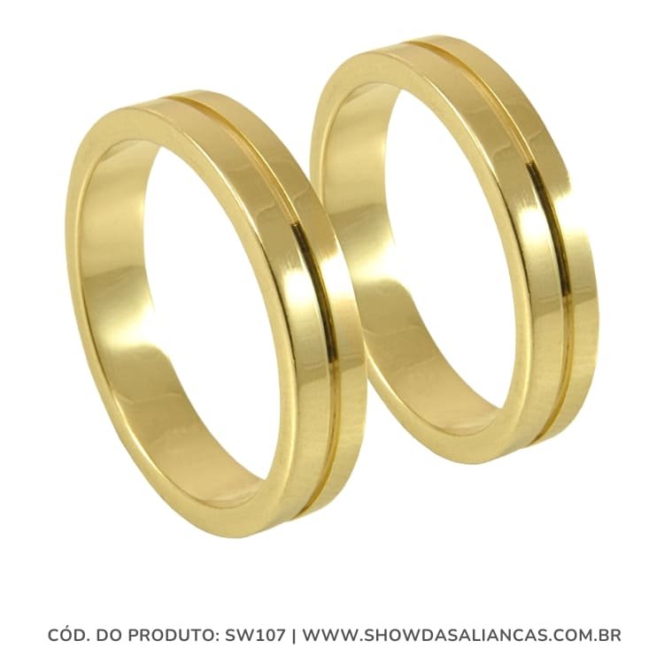 Alianças em Ouro 18k SW63A – SHOW DAS ALIANÇAS Alianças de Ouro ...